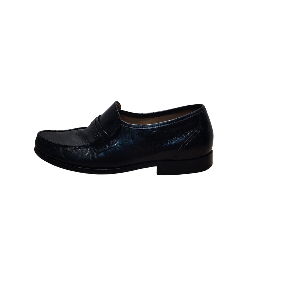 Bostonian Penny Loafers Mens 7.5 M Black‎ Leather Slip On Dress Shoes Moc Toe